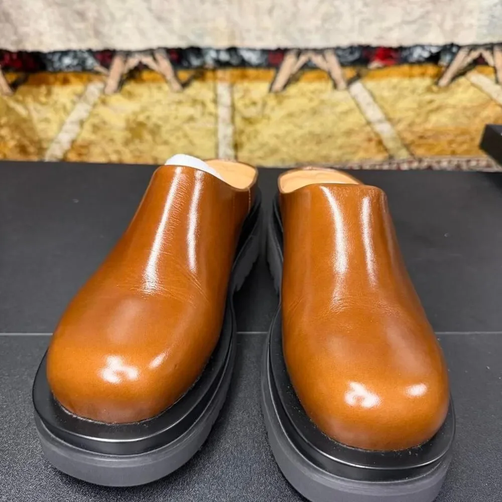 Men's Brown and Tan Loafers